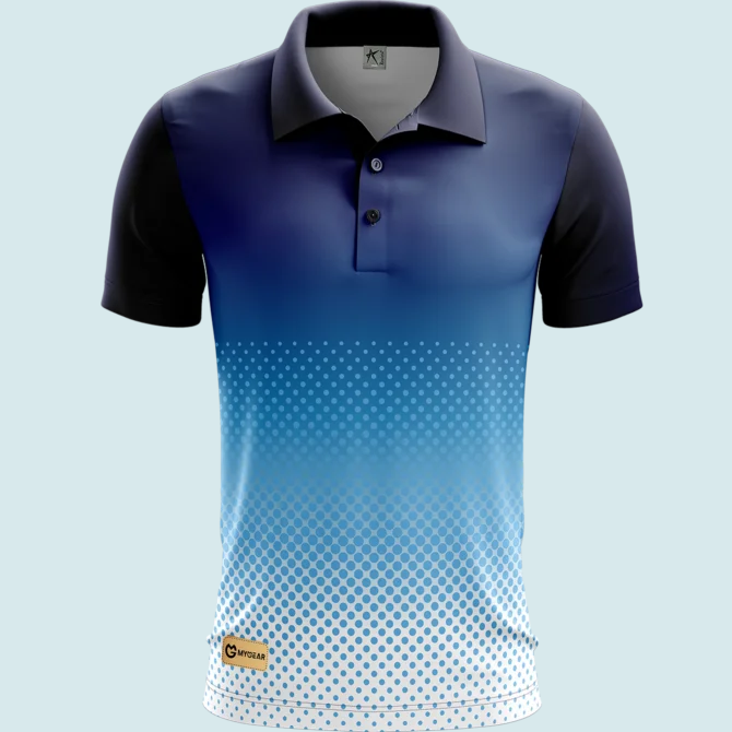 Custom Cricket Jerseys Navy-blue dot gradient