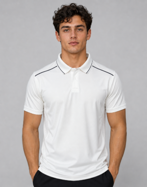 Premium White Cricket Jersey Polo